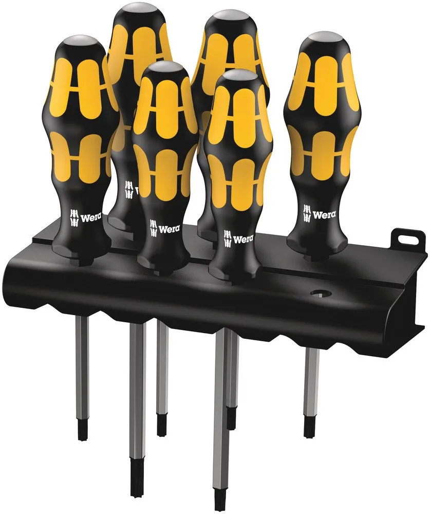 977/6 TORX® SCHROEVENDRAAIERSET KRAFTFORM WERA: DE SCHROEFBEITEL + HOUDER, 6DELIG
