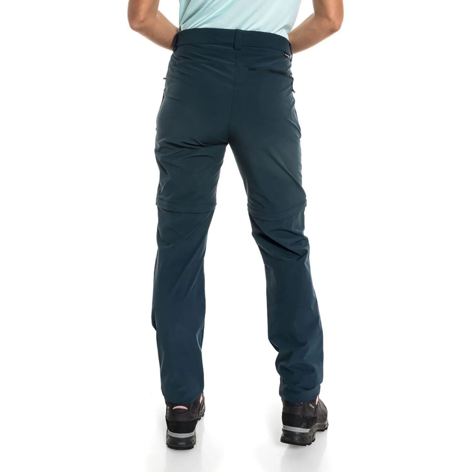 Broek Schöffel Women Ascona Zip Off Regular Dress Blues