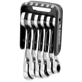 Facom Set Korte Anti Slip Steekringratelsleutels Metrisch In Houder 467BS.JP6PB