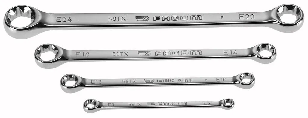 FACOM SET RINGSLEUTELS MET TORXRING – 59TX.J4