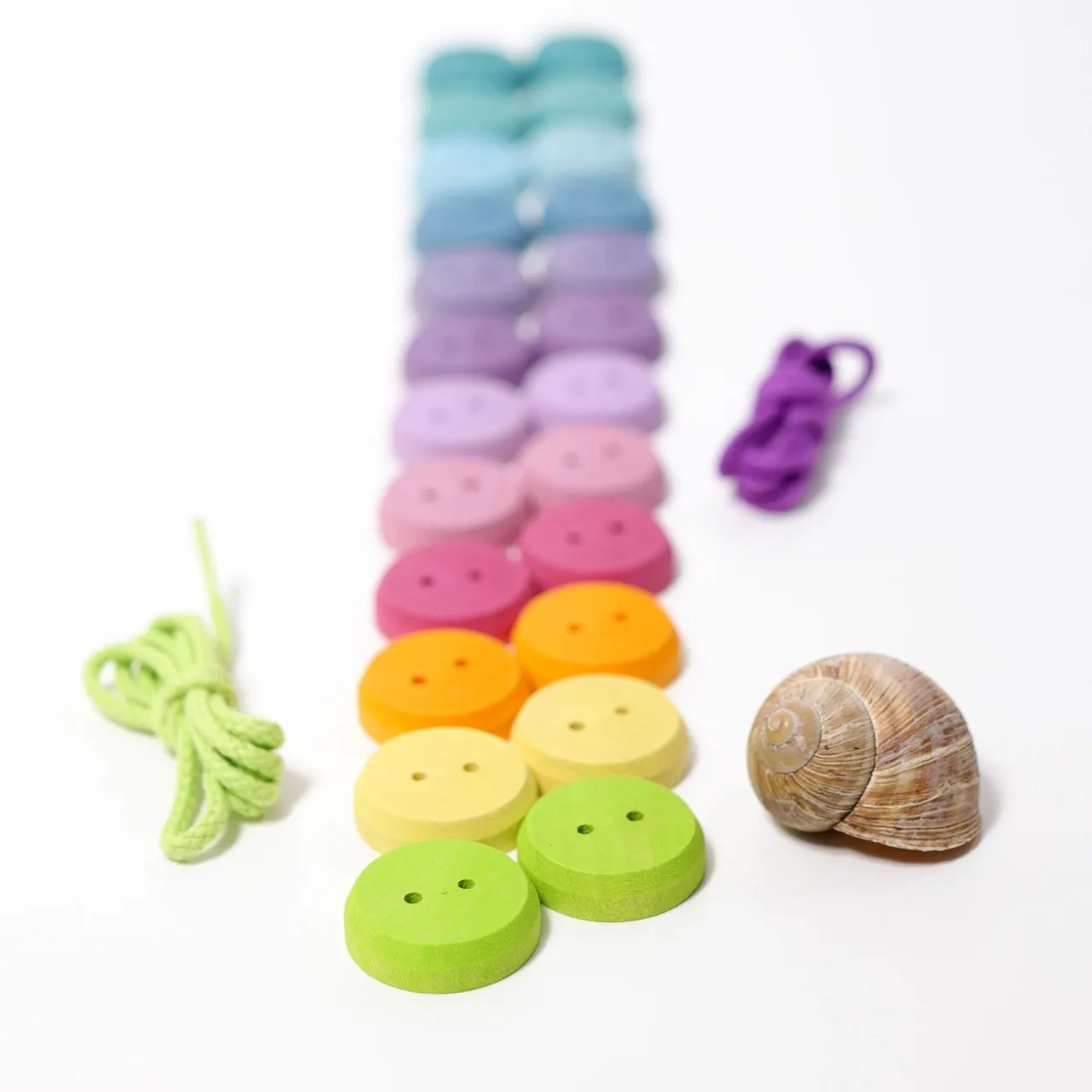 Grimms houten knopen pastel