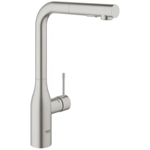 Grohe Essence New keukenmgkn hoog uittrekb.douche supersteel