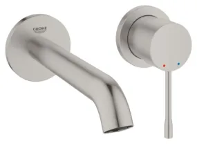 Grohe Essence New wastafelmengkraan M-Size 2-gats wand 183 mm supersteel