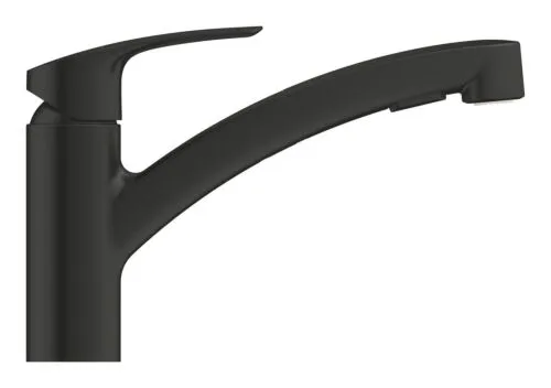 Grohe Eurosmart uittrekbare keukenmengkraan lage uitloop dual spray matte black