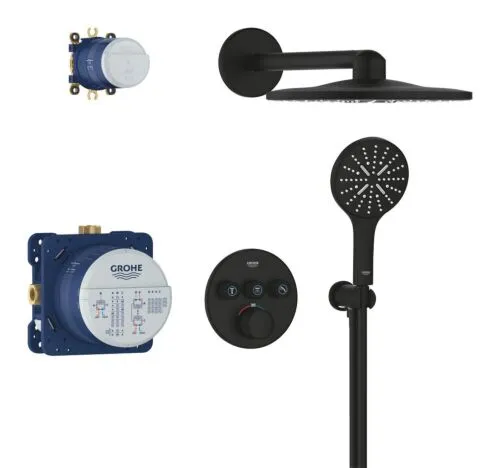 Grohe Grohtherm Smartcontrol comfortset 310 rond phantom Black