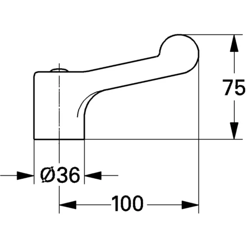 Grohe hendel Ø 36 x 100 mm chr.