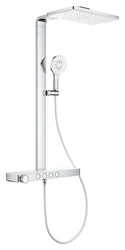 Grohe Rainshower Aqua SmartControl 400 vierkant duo 9,5 l/min wit chroom