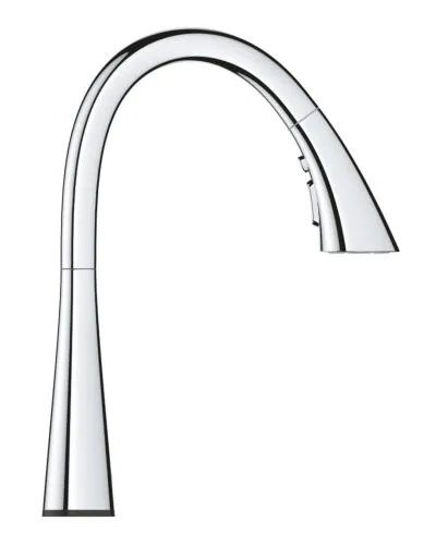 GROHE ZEDRA TOUCHE ELEKTRISCHE KEUKENMENGKRAAN CUITLOOP TRIPLE SPRAY CHROOM
