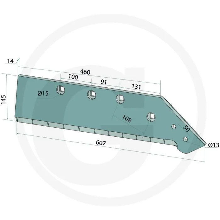 HEAVY DUTY SCHAARPUNT GESCHIKT VOOR GRESSON LINKS 16"  DIKTE: 16MM