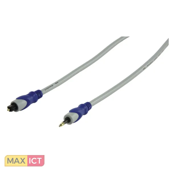 HQ HQ Toslink/3.5mm, 1.5m audio kabel 1,5 m Blauw, Grijs
