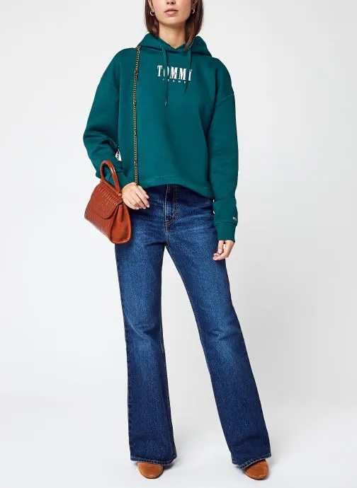      TOMMY JEANS TJW RLXD ESSENTIAL LOGO 2 HOODIE  GROEN   