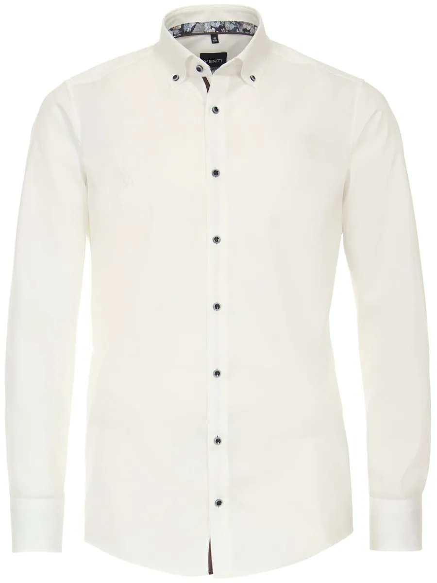 VENTI WIT OVERHEMD BUTTON DOWN BOORD MODERN FIT 134081600002