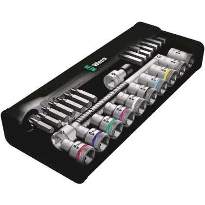 WERA 8100 SC 10 ZYKLOP ALRATELSET DOORSTEEKVIERKANT 1/2" INCH 28ST  004080