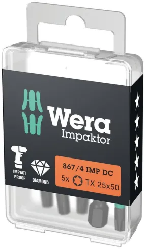 Wera 867/4 IMP DC Impaktor Bit TX 30x50mm 5-delig - 05057666001