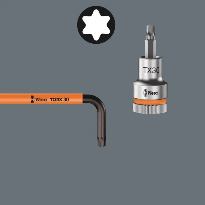 WERA 967/9 TX MULTICOLOUR HF 1 MULTICOLOUR STIFTSLEUTEL MET VASTHOUDFUNCTIE, 9DELIG